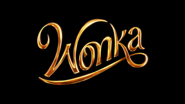 Wonka logo in a whimsical golden font.