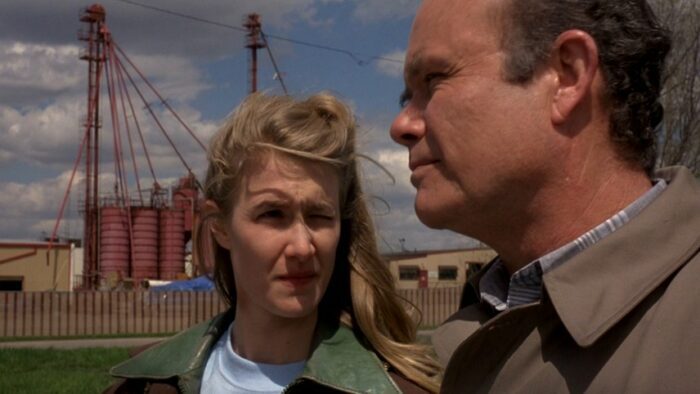  Laura Dern as Ruth Stoops looks at Kurtwood Smith as Norm Stoney in Citizen Ruth. 