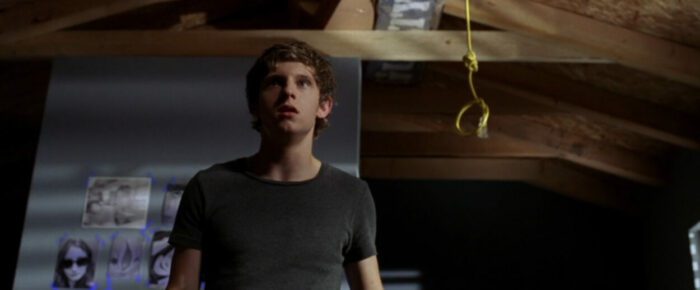 Dean hallucinates about him standing in the room where he found Troy's body. 