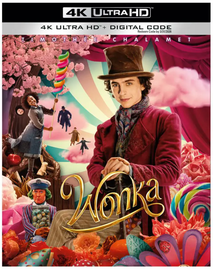 4K UHD disc art for Wonka