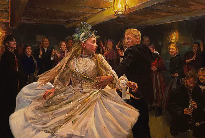 Jagna dances at her wedding to the older Antek in The Peasants