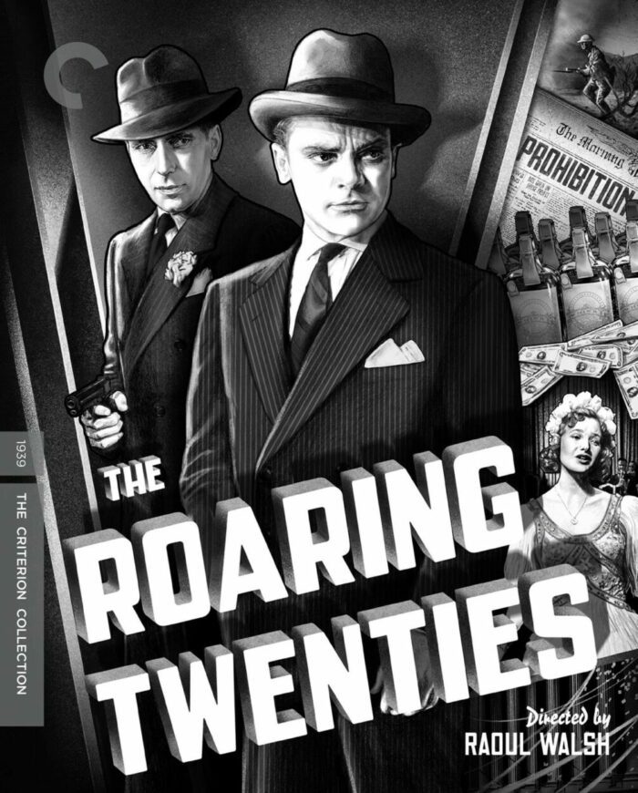 Disc cover for The Roaring Twenties featuring James Cagney and Humphrey Bogart.