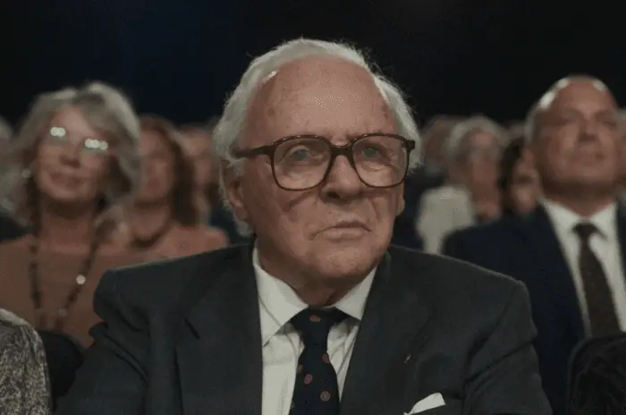 A TV camera has zoomed on an elderly man in the front row in One Life.