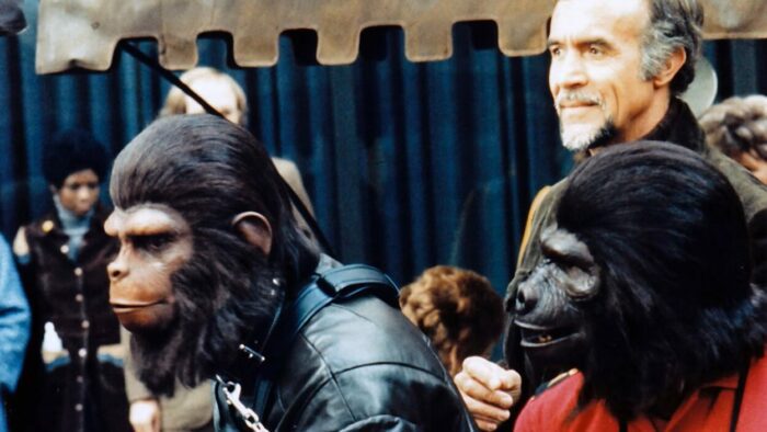 A scene from Conquest of the Planet of he Apes.