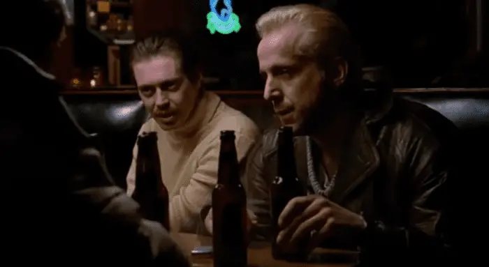 Steve Buscemi and Peter Stormare quiz Jerry on his hare brained scheme in the Coen brothers film Fargo