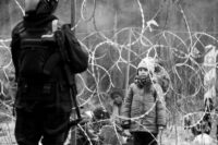 A young Syrian refugee girl is trapped behind razor wire in Agnieszka Holland's Green Border