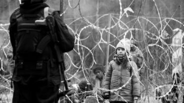 A young Syrian refugee girl is trapped behind razor wire in Agnieszka Holland's Green Border