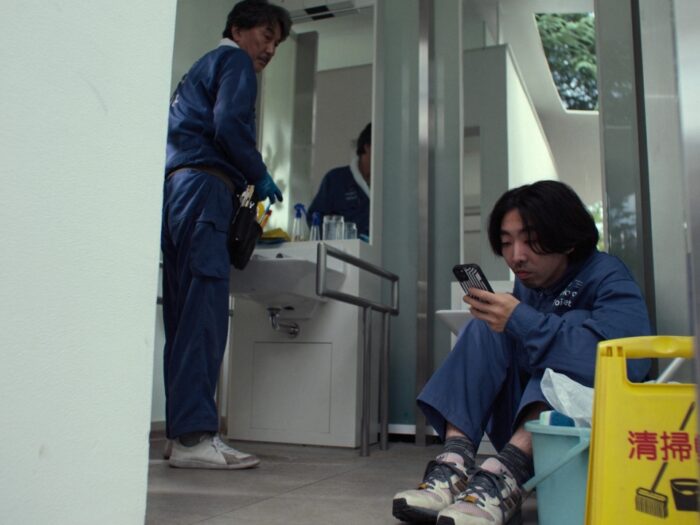 Kōji Yakusho as Hirayama and Tokio Emoto as Takashi in Perfect Days